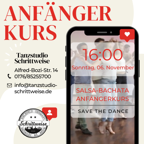 Social Media Beitrag Instagram Tanzstudio Schrittweise